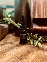 A triple-acting luxury organic herbal scalp serum to effectively strengthen the hair follicle so it is less prone to fall out while addressing specific concerns like hair loss and traction alopecia.